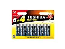 Pilhas Toshiba LR6GCP BP10 AA Pack 10 alkaline High Power