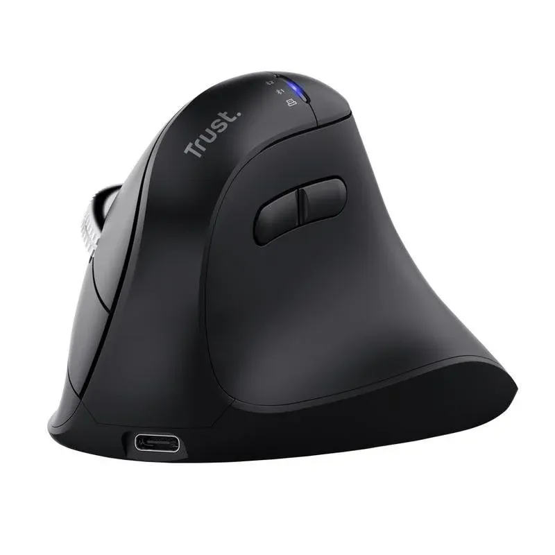 Ratón Trust Vyran Sem Fios Vertical Bluetooth 4800DPI Preto Recarregável
