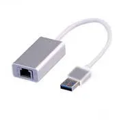 Adaptador USB 3.0 Rj45 Gigabit 10/100/1000MBPS Lan, Preto, 0.25m.