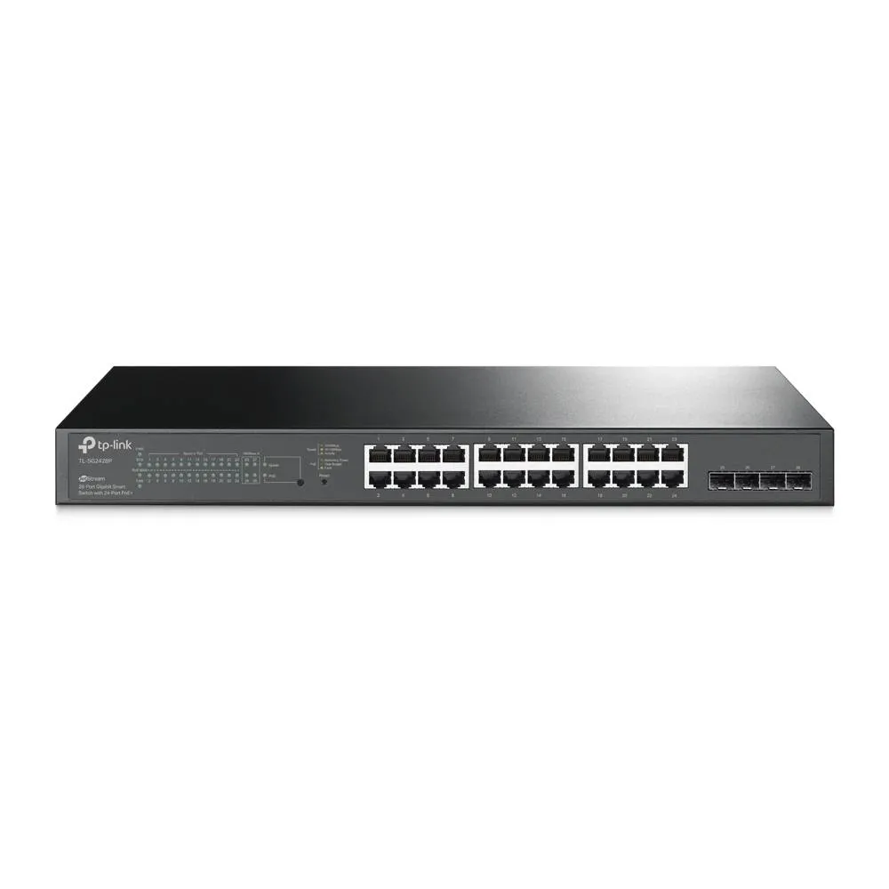 Switch de Rede TP-Link TL-SG2428P JetStream 28 Portas Gigabit Smart Managed PoE+ SFP Rack Mountable