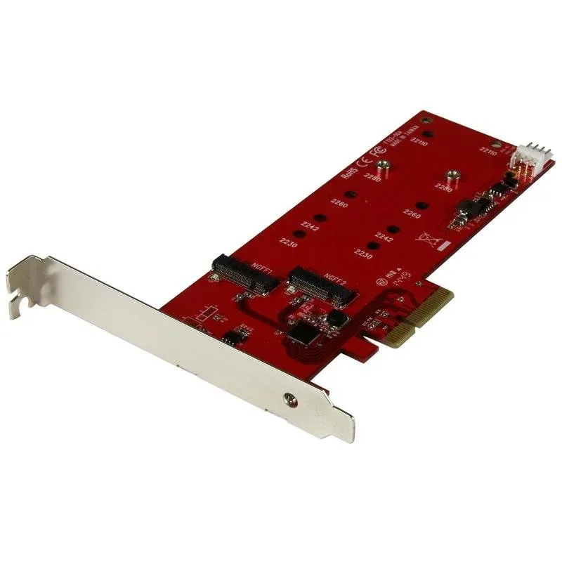 Tarjeta de Interface STARTECH PEX2M2 PCI Express 6 Gbit/s Duplo Perfil para SSD M.2 SATA