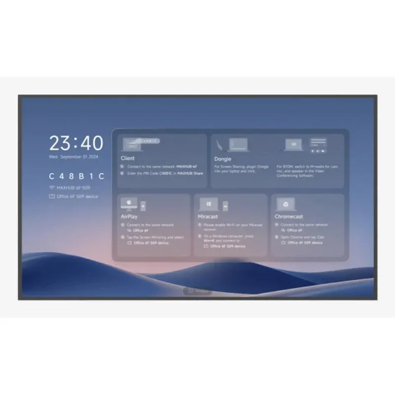 Monitor MAXHUB ND65CMB 65" UltraHD 4K 60Hz ADS LED Android WiFi 24/7