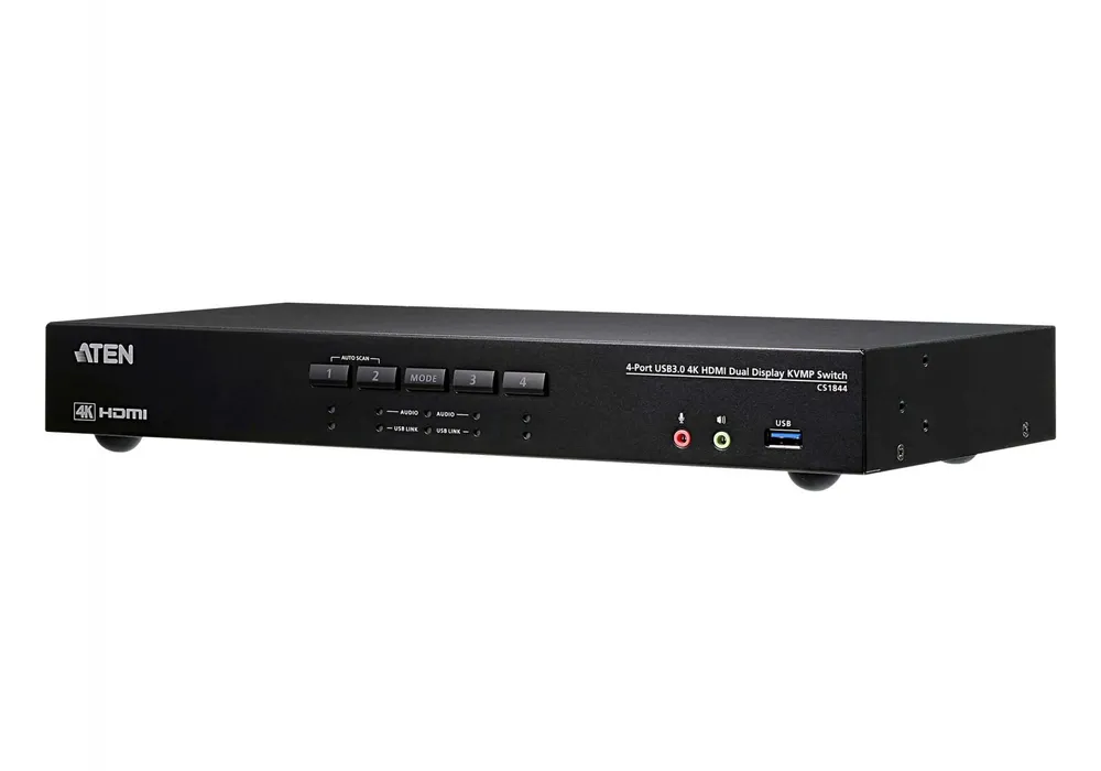 ATEN CS1844-AT-G chaveador KVM Preto CS1844-AT-G