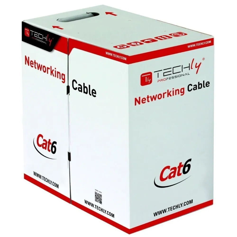 Techly ITP9-FLU-0305 Cabo de Par Trançado Cat6 UTP 305m ITP9-FLU-0305