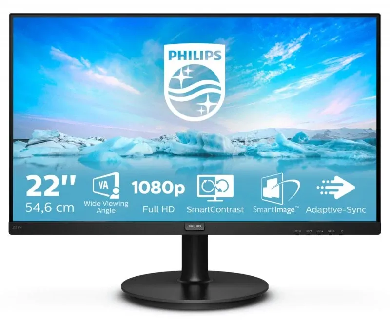 PHILIPS MONITOR VA 22" (21.5) 16:9 FHD VGA HDMI COLUNAS 221V8A/00