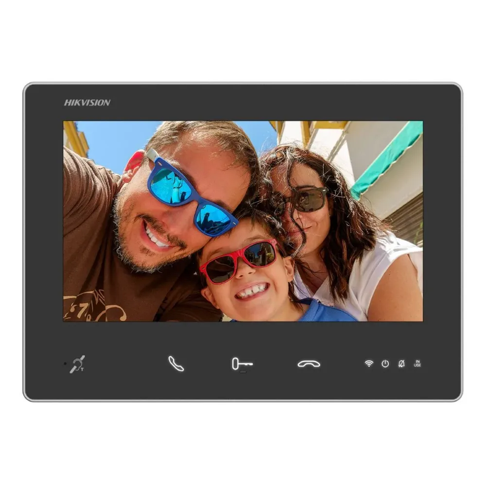 Monitor Para Video Porteiro Hikvision TFT 7" Ecra Tátil Preto - DS-KH7300EY-TIE2