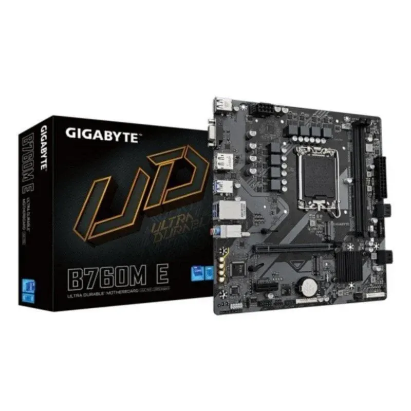 Placa Base Gigabyte B760 Intel LGA 1700 Micro ATX B760M E DDR5 PCIe 4.0 M.2 RAID