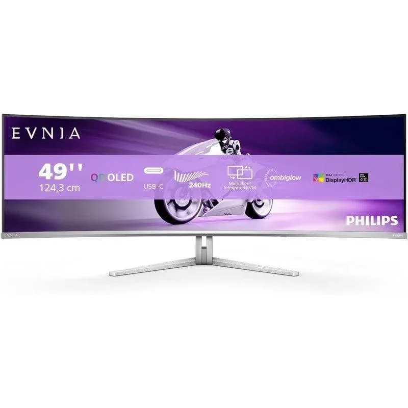 Monitor Philips Evnia 49M2C8900 49" Dual QHD 240Hz QD-OLED Curvo G-Sync FreeSync HDR