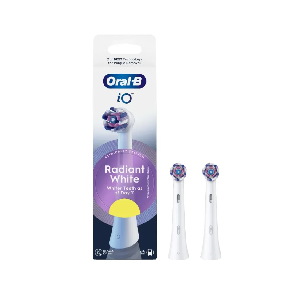 Cabeças de Escova de Dentes Oral-B iO Radiant White (2 Unidades)