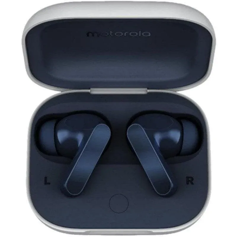 Auriculares Motorola Moto Buds Bluetooth sem Fios com Cancelamento de Ruído, Dolby Atmos, Azul