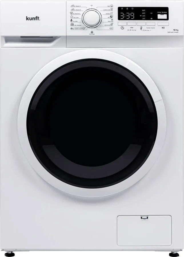 Máquina de Lavar Roupa KUNFT KWM8811 (10 kg - 1400 rpm - Branco)