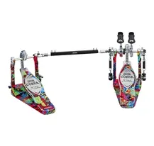 Pedal Duplo de Bombo Tama HP900RWMPR Rolling Glide Twin Psychedelic Rainbow