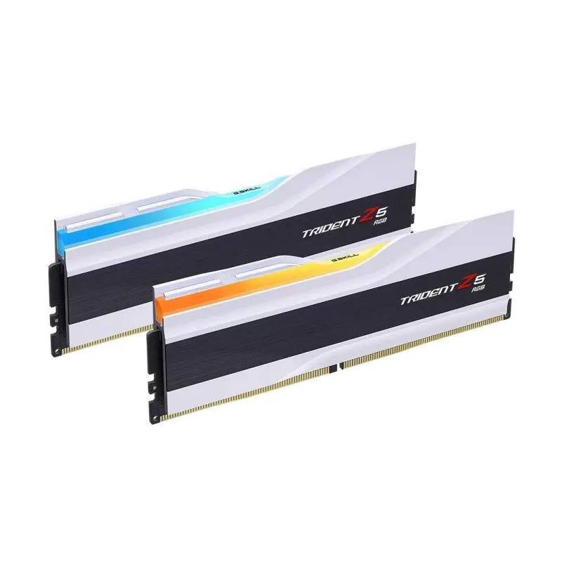 Memória RAM G.Skill Trident Z5 RGB F5-6000J2836G16GX2-TZ5RW 32GB 2x16GB DDR5 6000MHz CL28 Intel XMP RGB Prata