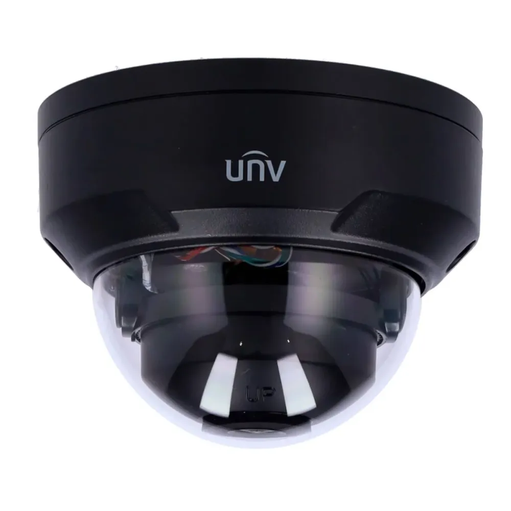 Câmara de Segurança IP Uniview Prime Dome PoE 4MP 2.8mm IP67 IK10 LightHunter Preta