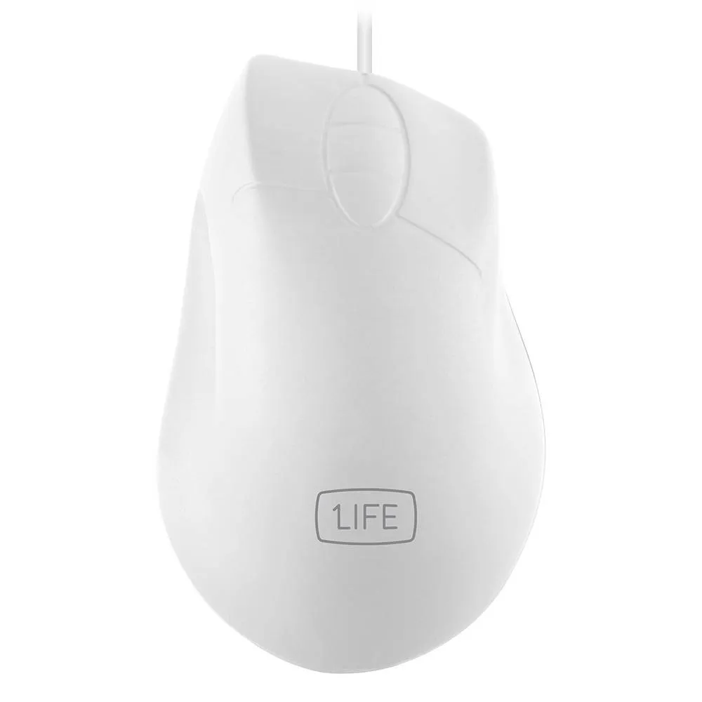 Rato Óptico 1Life m:cleanmouse Silicone 1000DPI Branco