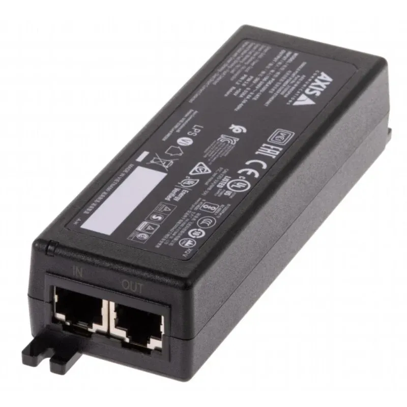 Fonte Alimentação Axis 02172-003 Fonte de Alimentação 30W PoE Midspan 802.3af/802.3at Preta