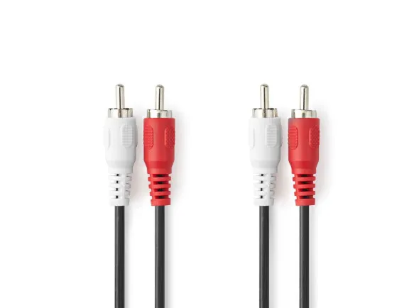 Nedis Cabo 2-RCA MACHO / 2-RCA MACHO 3M