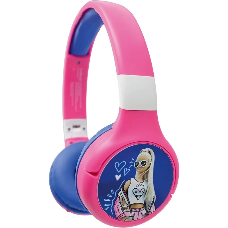 Lexibook Auscultadores Infantis Bluetooth 2 em 1 Barbie