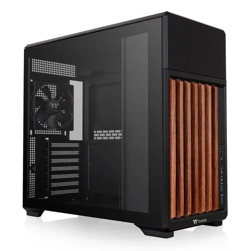Caixa Mid-Tower Thermaltake TR300 WS Preta com frontal de madeira