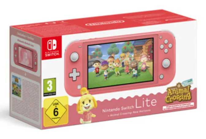 Consola Portátil Nintendo Switch Lite Coral+Animal Crossing New Horizons