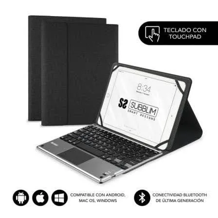 Capa com Teclado KeyTab Pro Bluetooth 10 Subblim