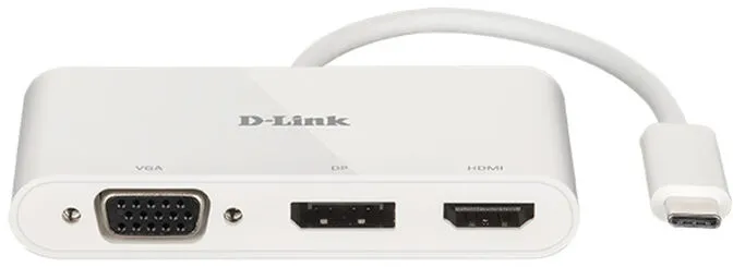 HUB USB D-Link USB-C Macho > 1 x HDMI + 1 x DisplayPort + 1 x VGA