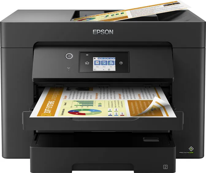 Impressora Impressora Multifunções a Laser a Jato de Tinta Epson WorkForce WF-7830DTWF A3 Wi-Fi