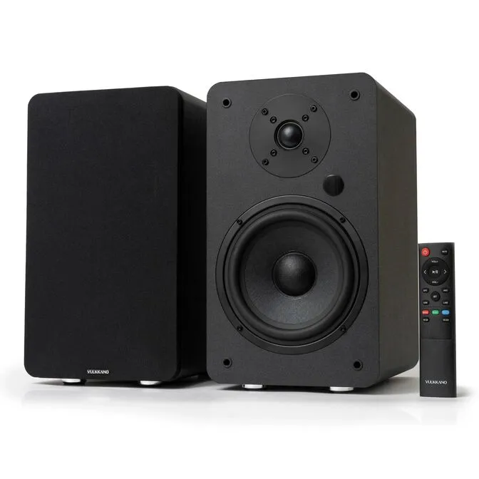 Colunas Hi-Fi Vulkkano A6 ARC Studio 2.0 Bluetooth HDMI ARC 120W RMS Pretas