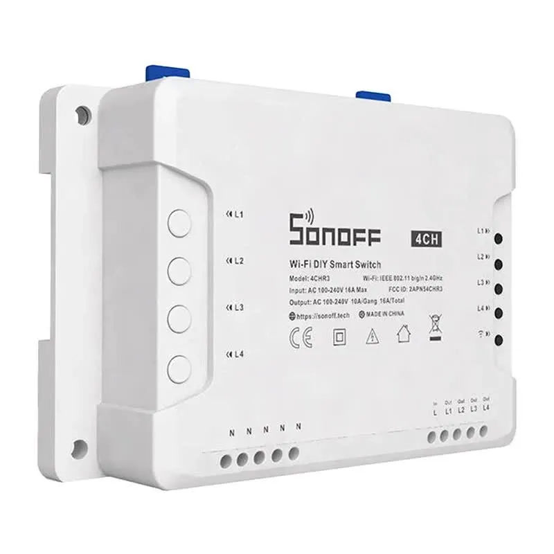 Sonoff Interruptor inteligente WiFi 4CHR3 controladores inteligentes