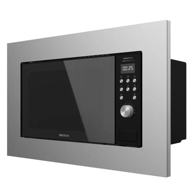 Micro-ondas de Encastre Cecotec GrandHeat 2000 Built-In Preto Aço 900W 23L
