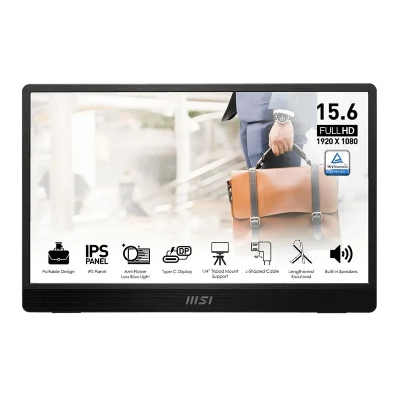 MSI PRO MP161DE Monitor Portátil 15.6" IPS FullHD 60Hz com Altifalantes e USB-C