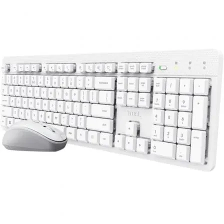 Teclado de membrana sem fios Trust Ody II Layout ES com rato silencioso e bateria USB