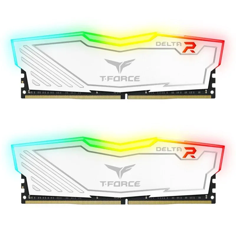Memória RAM Team Group Delta White RGB DDR4 3200 PC4-25600 16GB 2x8GB CL16