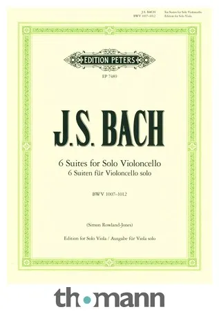 Edition Peters Bach Suiten BWV1007-1012 Viola