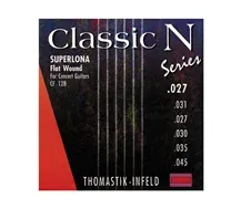 Jogo cordas guitarra clássica Thomastik CF128 Flat Wound