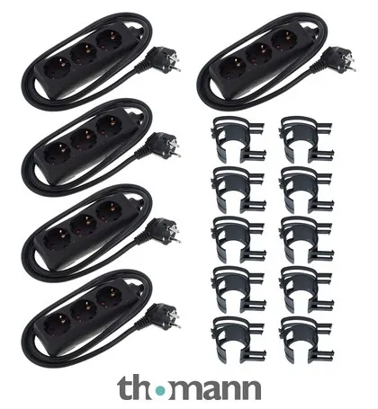 Stairville Snap black 10 pcs Bundle 3-way