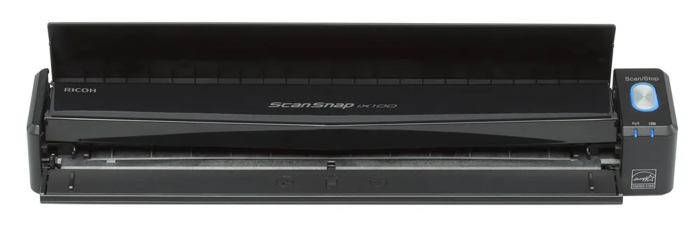 Scanner a Cores Ricoh ScanSnap iX100, A4, 600 dpi, USB 2.0, Wi-Fi 2.4 GHz, Simplex, Preto