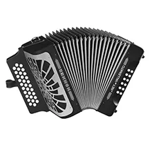 Concertina Hohner El Rey Del Vallenato Preto Fá-sib-Mib