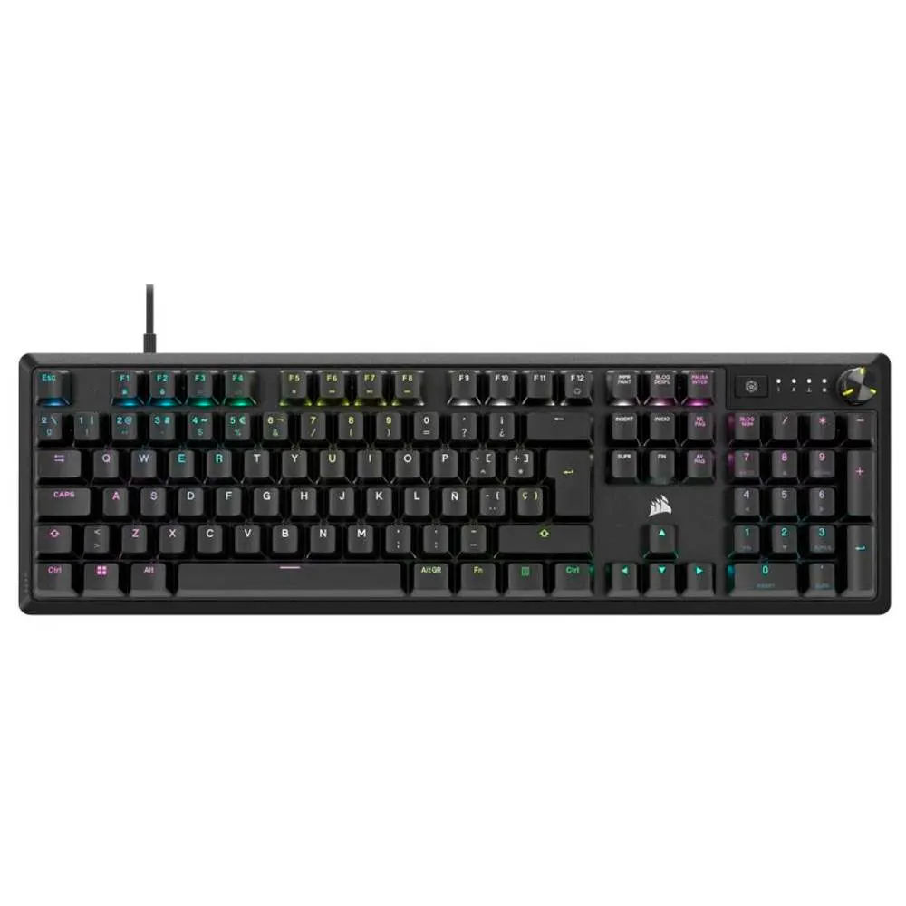 Teclado Mecânico Corsair K70 Core RGB Gaming PT MLX Red Linear Switches Preto