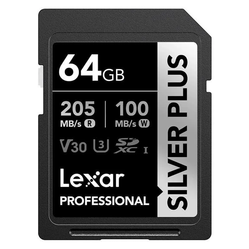 Lexar Professional Silver Plus Cartão SD 64GB UHS-I V30 205MB/s