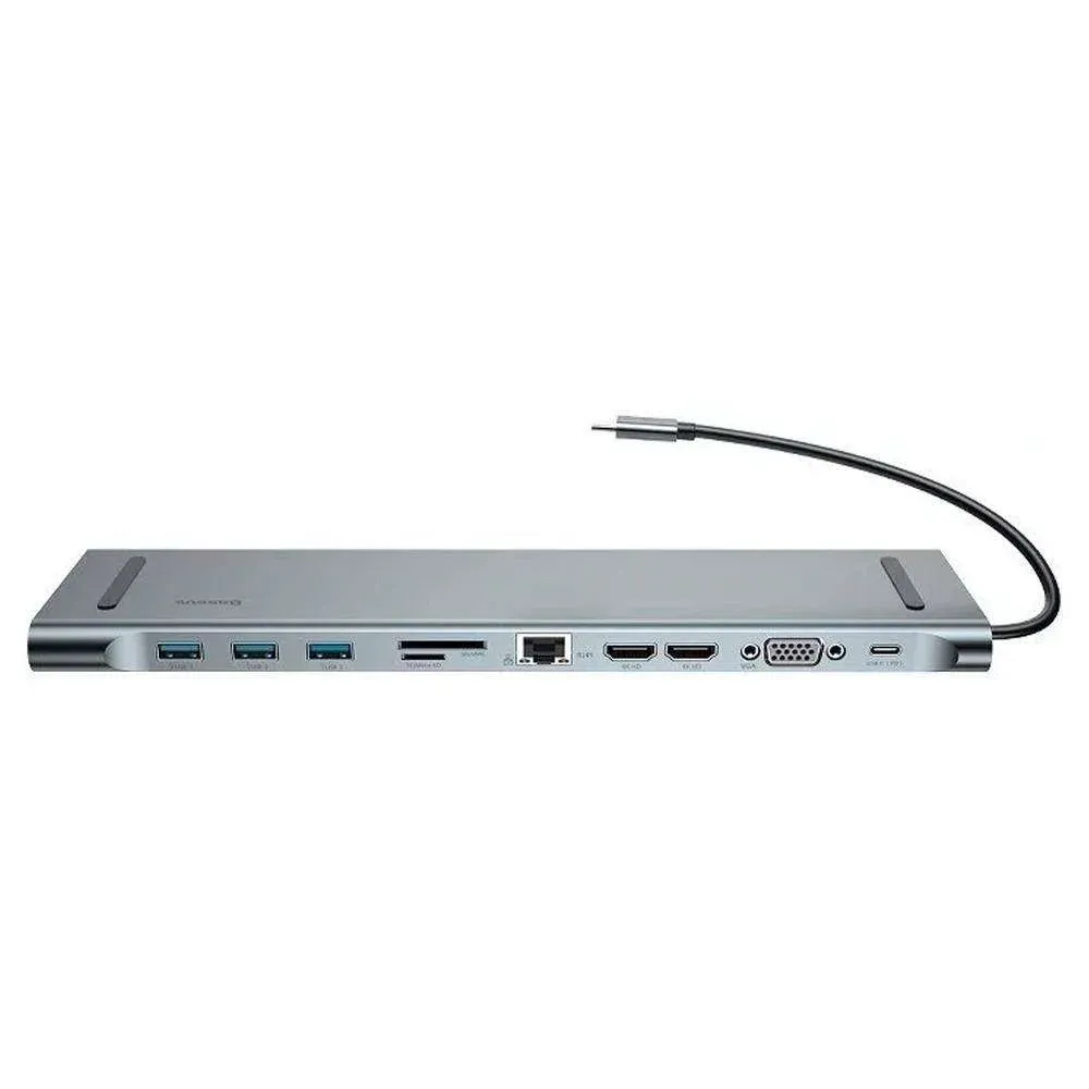 Docking Station Baseus Enjoyment USB-C 10-em-1 Cinza
