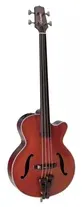 Baixo Semi-Acústico Takamine DB10 F-Hole Bass CW Satin Red Stain
