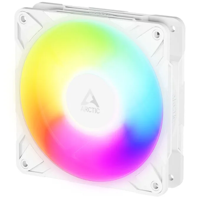 Ventoinha Arctic P12 PRO Reverse PWM PST ARGB 120mm - Branco