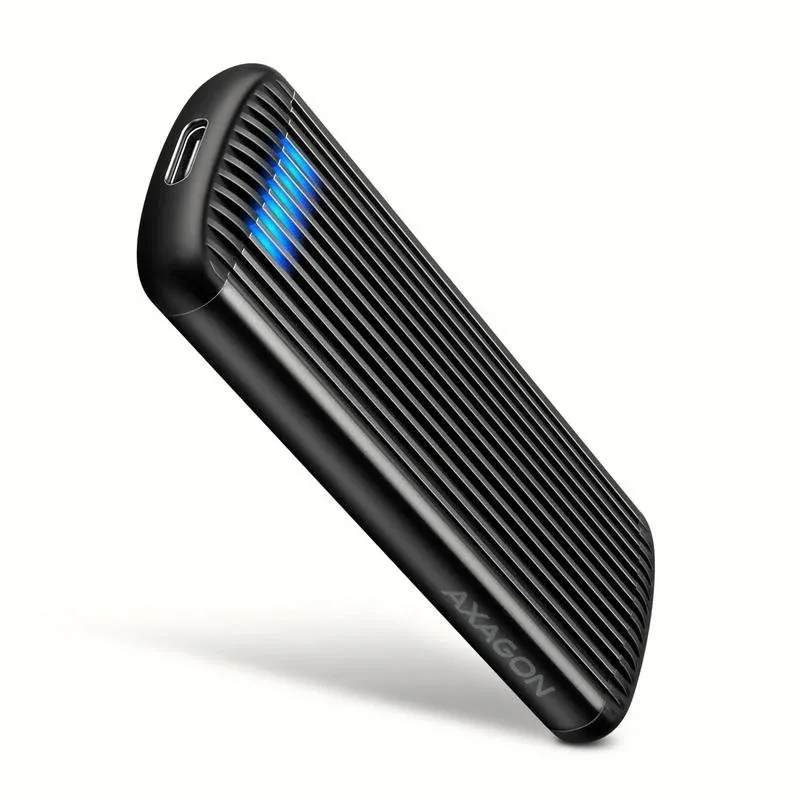 Caixa Externa Axagon EEM2-SC M.2 Alumínio Preto Cinza USB-C 10 Gbit/s