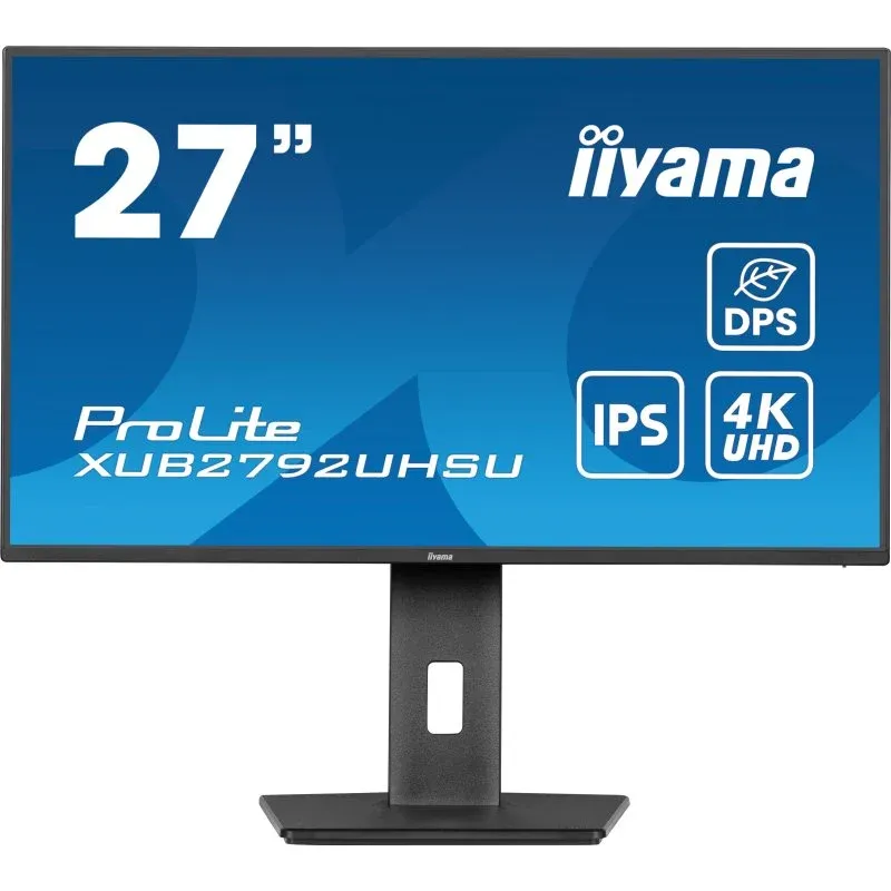 Monitor iiyama ProLite XUB2792UHSU-B6 27" IPS 4K 100Hz USB-C Alto-falantes Altura Ajustável