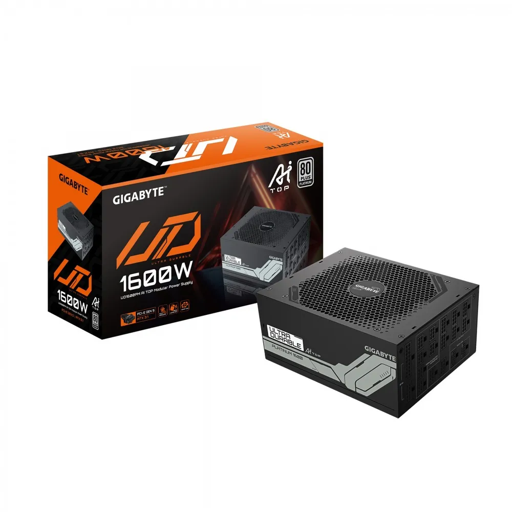 Fonte Alimentação Fuente de Alimentação Gigabyte UD1600PM PG5 AI TOP 1600W 80 PLUS Platinum modular