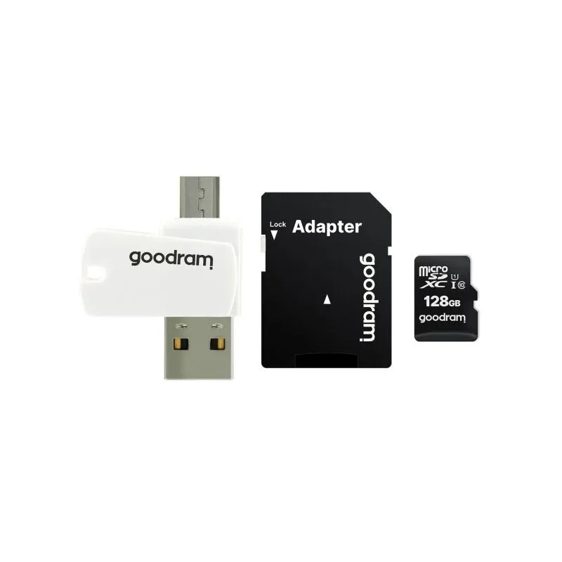 Leitor de cartões Goodram M1A4 All in One 128GB UHS-I USB 2.0/microUSB