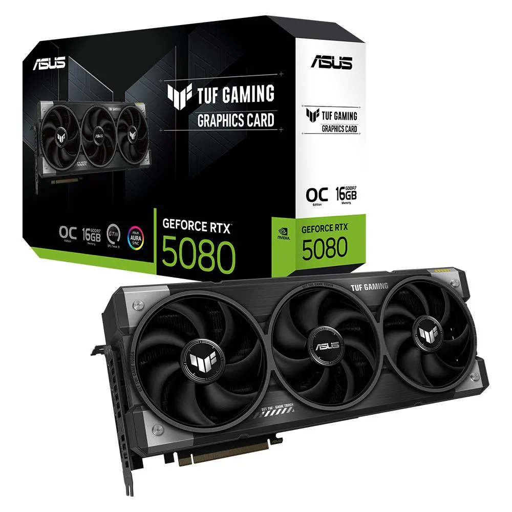 Placa Gráfica Asus NVIDIA GeForce RTX 5080 Blackwell TUF Gaming OC 16GB GDDR7 DLSS4