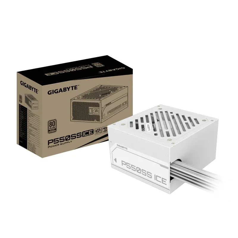 Fonte Alimentação Gigabyte P550SS ICE Fonte de Alimentação ATX 550W 80 PLUS Silver Branca