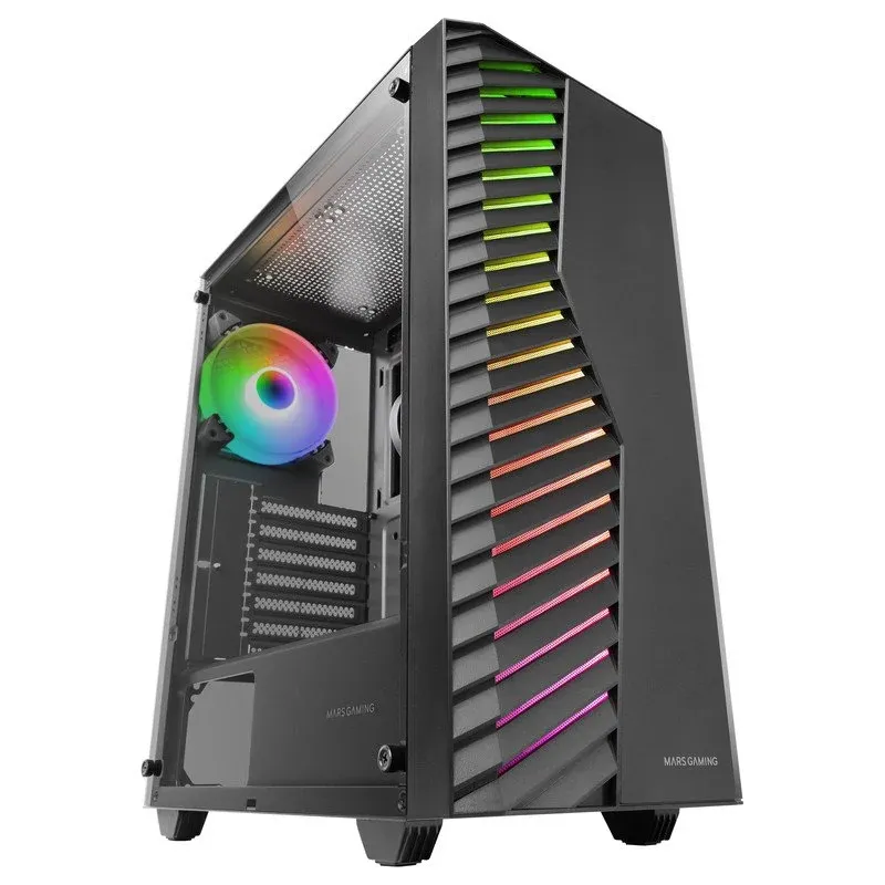 Caixa ATX Mars Gaming MC-VOLT ARGB Tempered Glass Preta